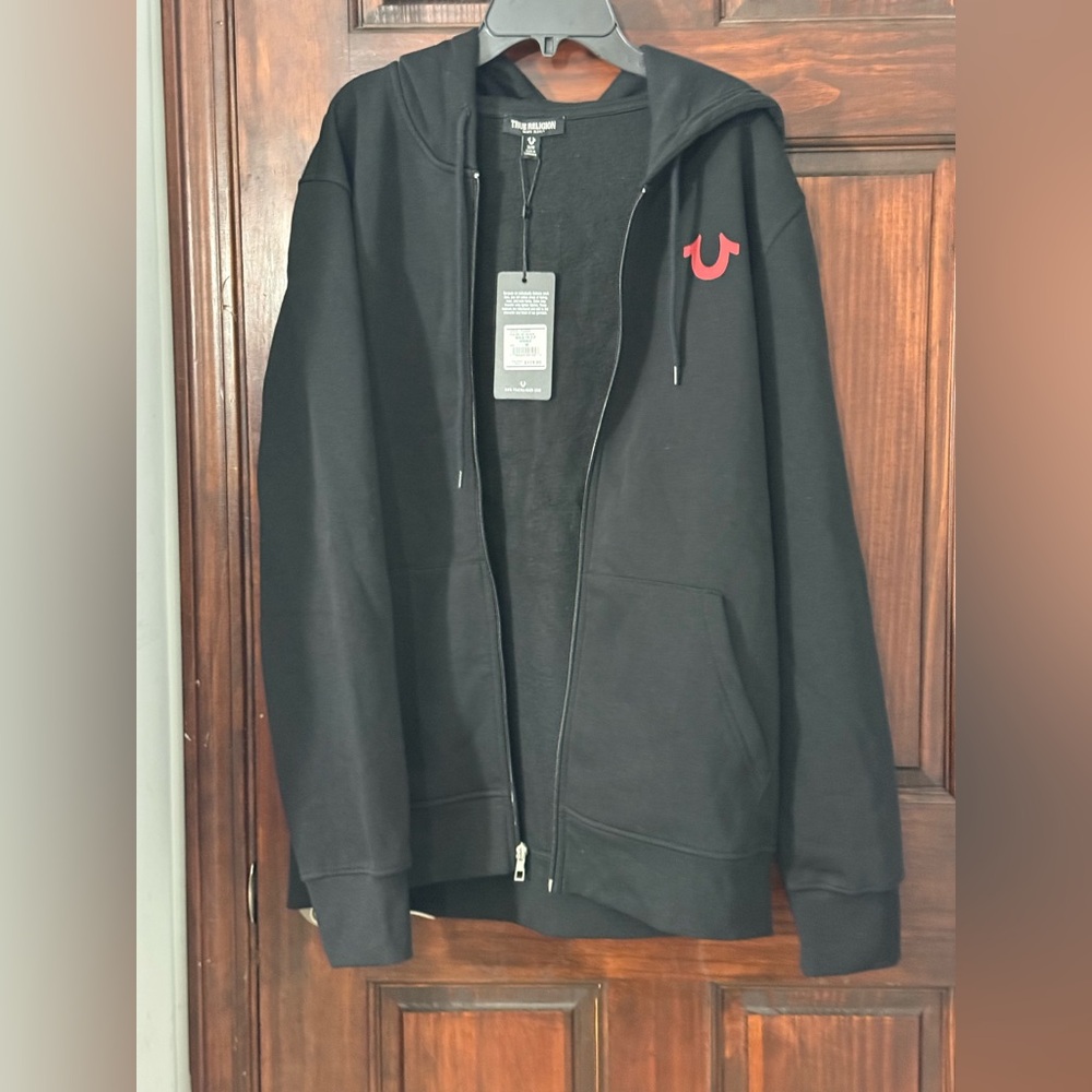 True Religion Buddha Logo Hoodie, featuring the brand's iconic logo $119